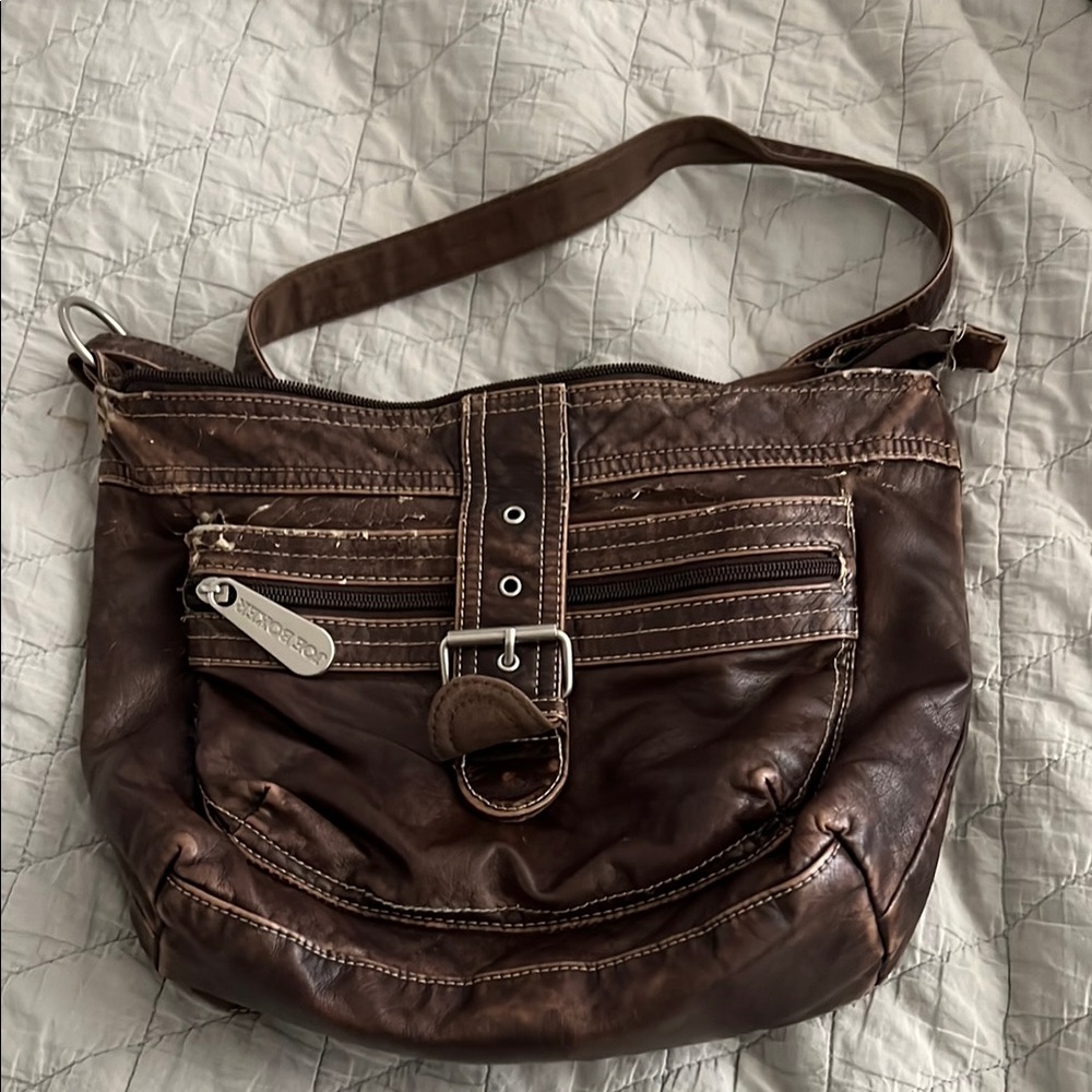 Brown Leather Shoulder Bag